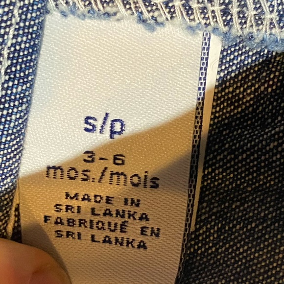 NWT Baby Gap Vintage Denim Overalls Dark Blue Size 3-6 Months - Picture 4 of 4